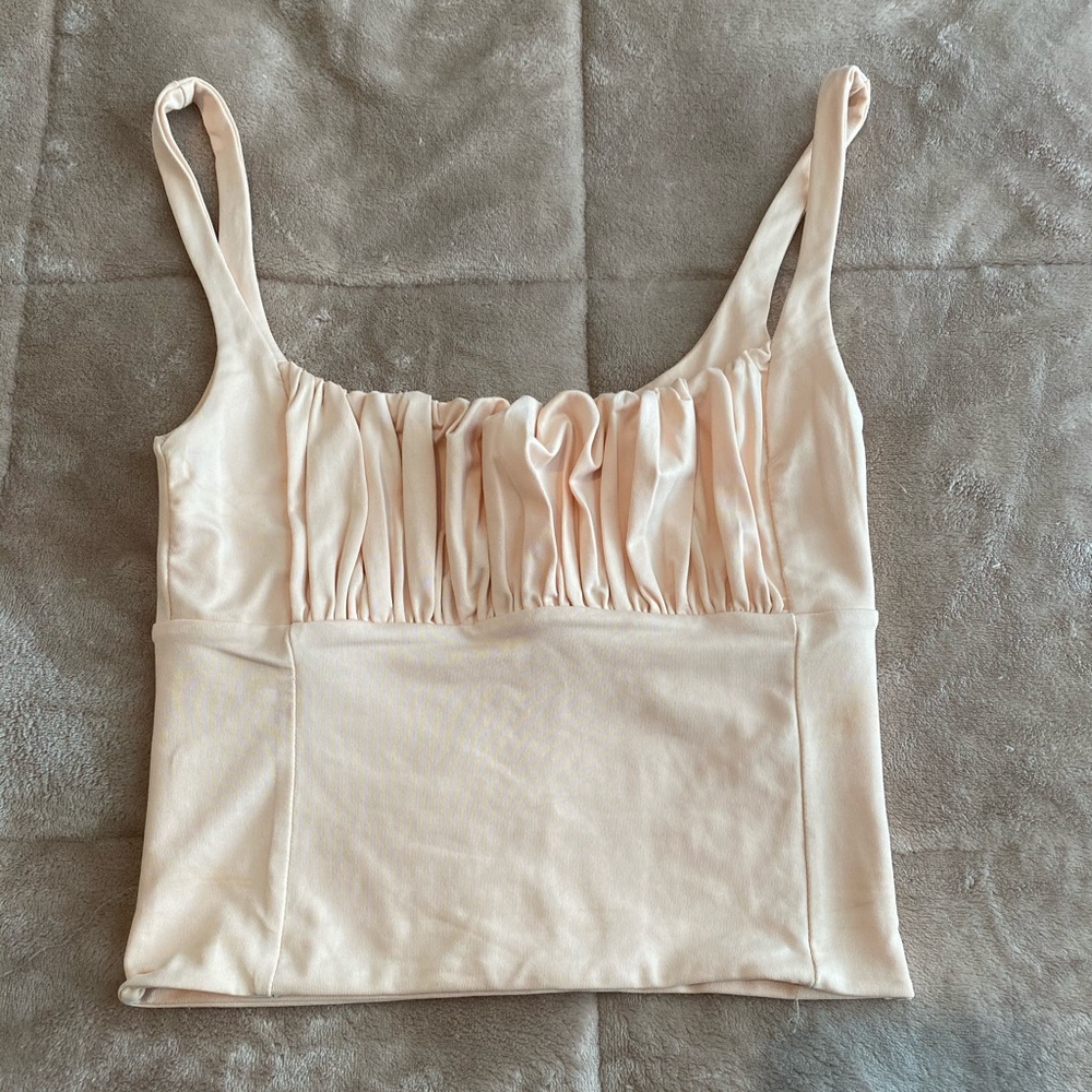 Cream Crop Top